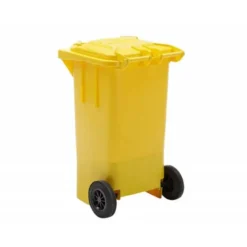 Papelera contenedor Q-connect de 100L amarillo