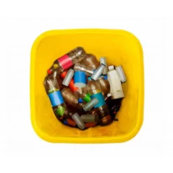 Papelera contenedor Q-connect de 100L amarillo