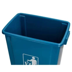 PAPELERA CONTENEDOR Q-CONNECT PLASTICO CON TAPA DE BALANCIN 20 LITROS 340X240X450 MM AZUL