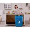 PAPELERA CONTENEDOR Q-CONNECT PLASTICO CON TAPA DE BALANCIN 58 LITROS 470X330X760 MM AZUL