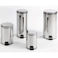 Papelera metalica con pedal Q-Connect de 6 L