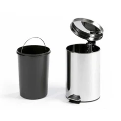 Papelera metalica con pedal Q-Connect de 6 L