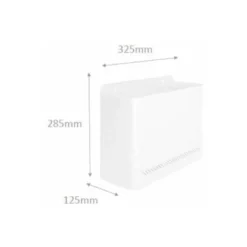 Papelera metalica de pared Sie color gris 32,5 x 28,5 x 12,5 cm
