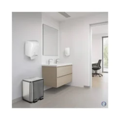 PAPELERA METALICA MAUL CYCLE ACERO INOXIDABLE CON PEDAL 20+20 LITROS