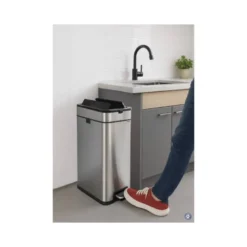 PAPELERA METALICA MAUL PRME ACERO INOXIDABLE 30 LITROS