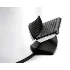 PAPELERA METALICA Q-CONNECT CON PEDAL CROMADA 25X38CM CAPACIDAD 12 LITROS