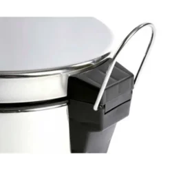 PAPELERA METALICA Q-CONNECT CON PEDAL CROMADA 25X38CM CAPACIDAD 12 LITROS
