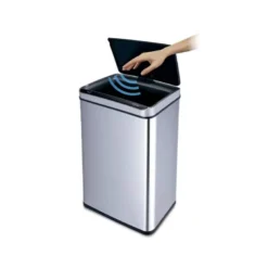 PAPELERA METALICA Q-CONNECT CON SENSOR AUTOMATICO CAPACIDAD 80 LITROS 820X270X400 MM