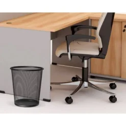Papelera metalica rejilla Q-Connect de 19 L negro
