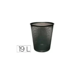 Papelera metalica rejilla Q-Connect de 19 L negro