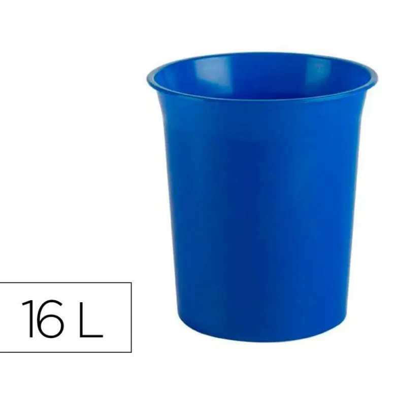 PAPELERA PLASTICO ARCHIVO 2000 ANTIMICROBIANA SANITIZED PLASTICO AZUL 16 LITROS 290X310 MM