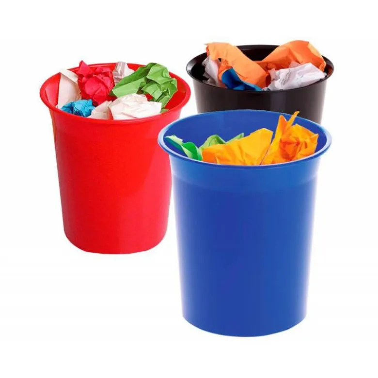 PAPELERA PLASTICO ARCHIVO 2000 ANTIMICROBIANA SANITIZED PLASTICO NEGRO 16 LITROS 290X310 MM