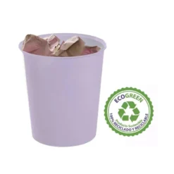 PAPELERA PLASTICO ARCHIVO 2000 ECOGREEN 100% RECICLADA 18 LITROS COLOR MALVA PASTEL