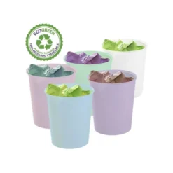 PAPELERA PLASTICO ARCHIVO 2000 ECOGREEN 100% RECICLADA 18 LITROS COLOR ROSA PASTEL