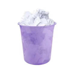 PAPELERA PLASTICO LIDERPAPEL LAVANDA TRANSLUCIDO 13 LITROS 275X285 MM