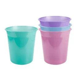 PAPELERA PLASTICO LIDERPAPEL MENTA TRANSLUCIDO 13 LITROS 275X285 MM