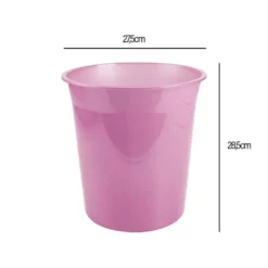 PAPELERA PLASTICO LIDERPAPEL ROSA TRANSLUCIDO 13 LITROS 275X285 MM MM