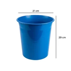 PAPELERA PLASTICO Q-CONNECT AZUL OPACO 13 LITROS