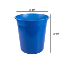 PAPELERA PLASTICO Q-CONNECT AZUL TRANSLUCIDO 13 LITROS