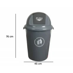 Papelera plastico Q-Connect de 80 L