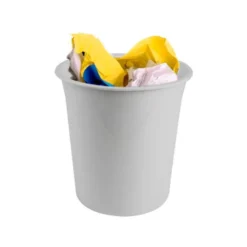 Papelera plastico q-connect gris opaco 13 litros.