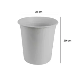 Papelera plastico q-connect gris opaco 13 litros.
