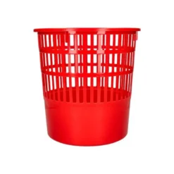 PAPELERA PLASTICO Q-CONNECT 15 LITROS COLOR ROJO 285X290 MM