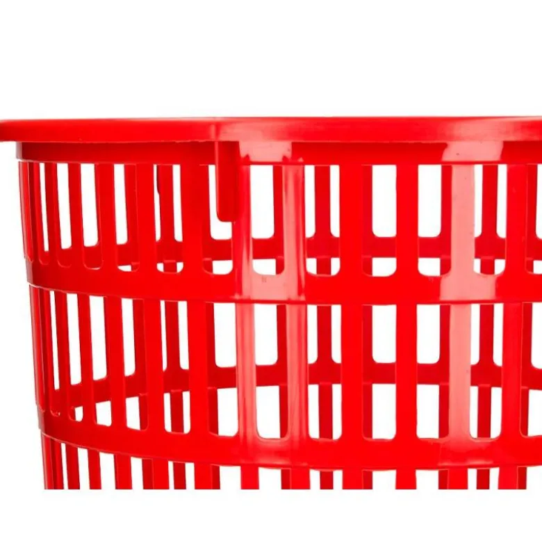 PAPELERA PLASTICO Q-CONNECT 15 LITROS COLOR ROJO 285X290 MM