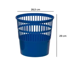 Papelera plastico rejilla azul de 15 L
