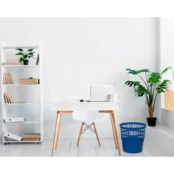 Papelera plastico rejilla azul de 15 L