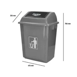 Papelera Q-Connect plastico de 58 litros