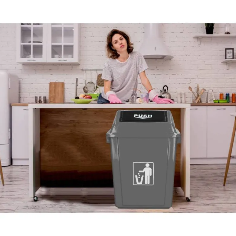 Papelera Q-Connect plastico de 58 litros