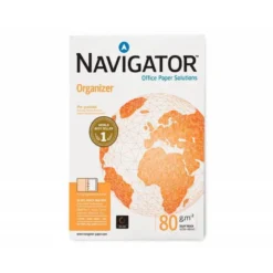 Papel fotocopiadora Navigator A4 80 gr 2 taladros paquete de 500 hojas