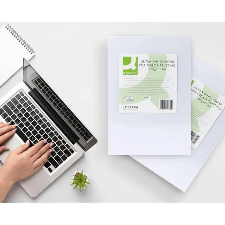 Papel fotocopiadora Q-Connect Ultra White DIN A4 100 Gr