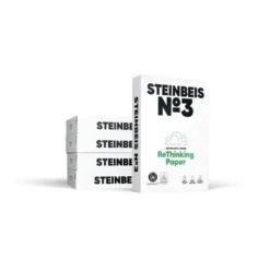PAPEL FOTOCOPIADORA STEINBEIS N.3 100% RECICLADO DIN A4 80 GRAMOS PAQUETE DE 500 HOJAS