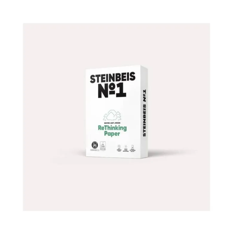 PAPEL FOTOCOPIADORA STEINBEIS N.1 100% RECICLADO DIN A3 80 GRAMOS PAQUETE DE 500 HOJAS