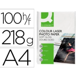 Papel foto laser Q-Connect Glossy Din A4