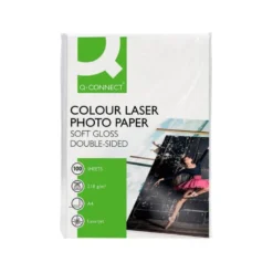Papel foto laser Q-Connect Glossy Din A4