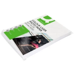 Papel foto laser Q-Connect Glossy Din A4