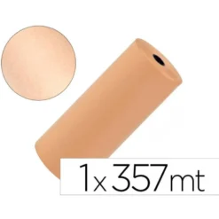 PAPEL KRAFT LIDERPAPEL MARRON BOBINA 1 MT X 357 MT ESPECIAL PARA EMBALAJE PESO 25 KG