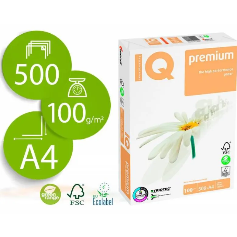 Papel multifuncion A4 Mondi IQ Premium 100 g/m2
