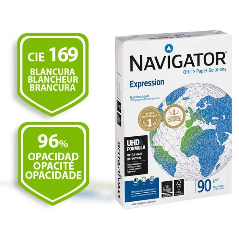 Papel multifuncion A4 Navigator 90 g/m2