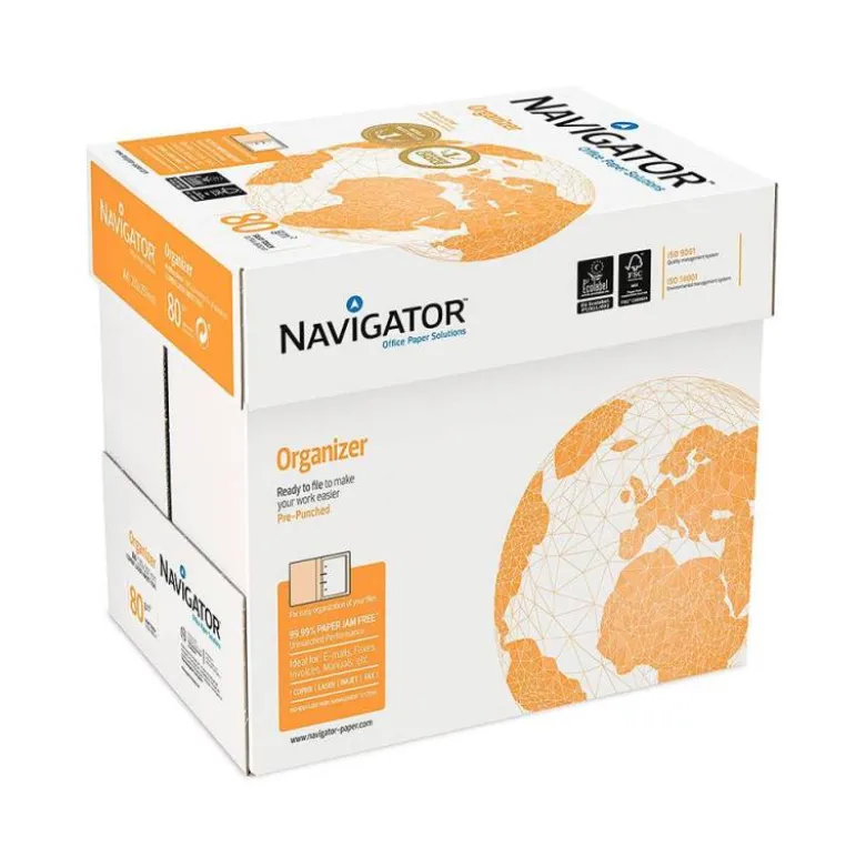 Papel multifuncion A4 Navigator 80 g/m2 -4 Taladros -