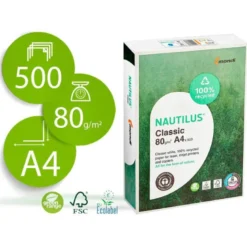 Papel multifuncion reciclado A4 Nautilus Mondi 80 gr/m2