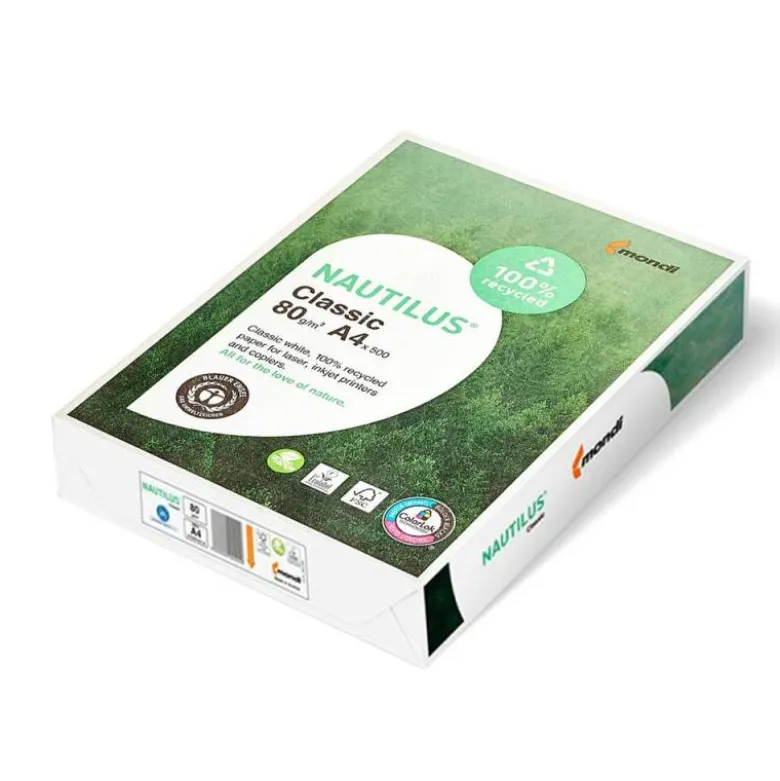 Papel multifuncion reciclado A4 Nautilus Mondi 80 gr/m2