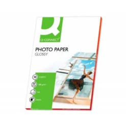 Papel Q-Connect foto glossy Din A4 alta calidad digital photo. Bolsa de 50 hojas de 180 gr