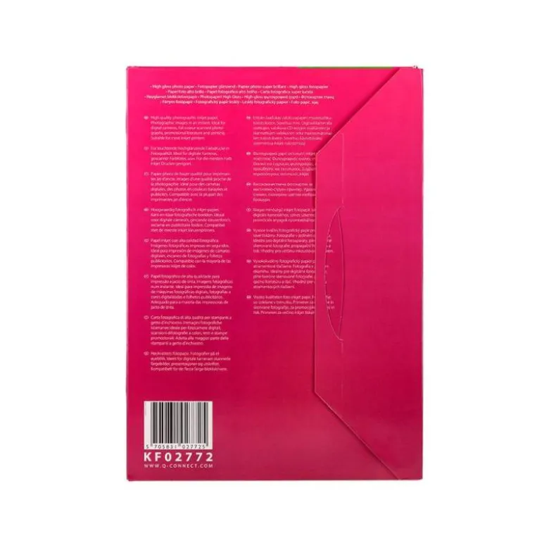 Papel Q-Connect foto glossy Din A4 alta calidad digital photo. Bolsa de 50 hojas de 260 gr