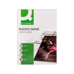 Papel Q-Connect foto glossy Din A4 alta calidad digital photo. Bolsa de 50 hojas de 260 gr