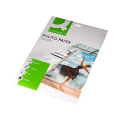 Papel Q-Connect foto glossy kf01103 DIN A4 digital photo. Bolsa de 20 hojas de 180 gr