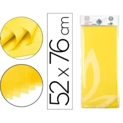 Papel seda marca Liderpapel amarillo paquete 5 hojas